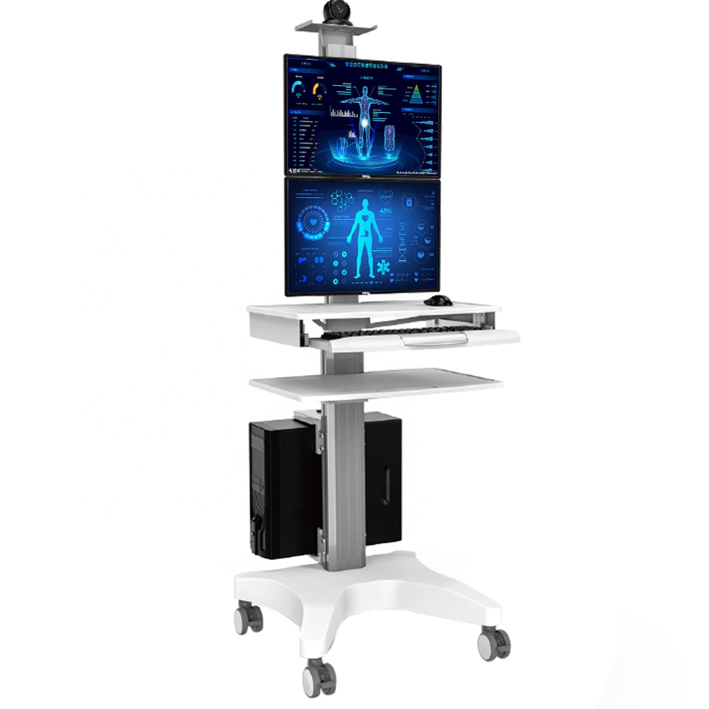 Medical Lab Officer - Carrinho Médico Móvel Ajustável em Plástico