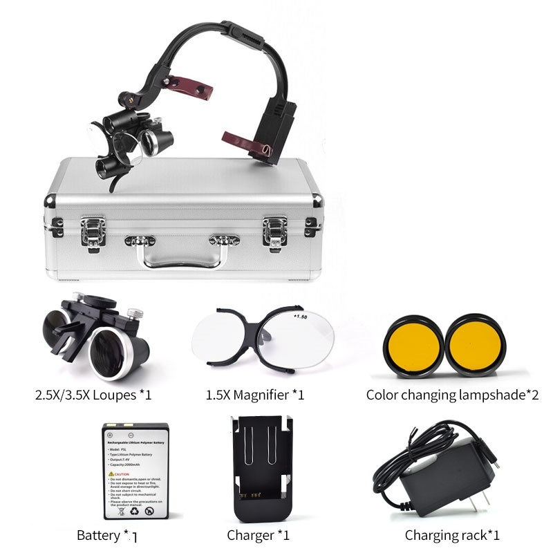 Loupes Cirúrgicas Dentárias JU - Led Medical Headlight avaliação e preço