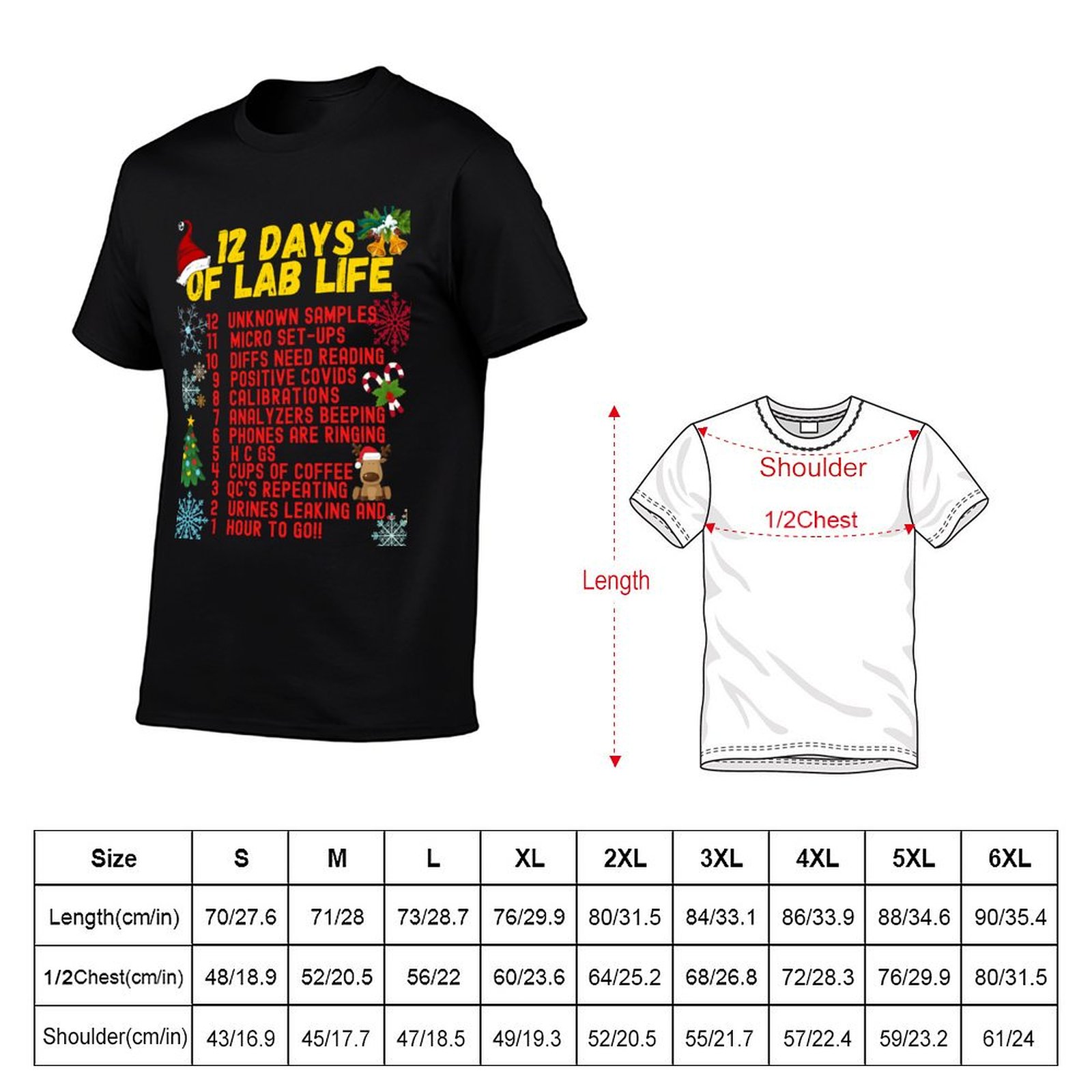 Camiseta 12 DAYS OF LAB LIFE C - Medical Lab Day avaliação e preço