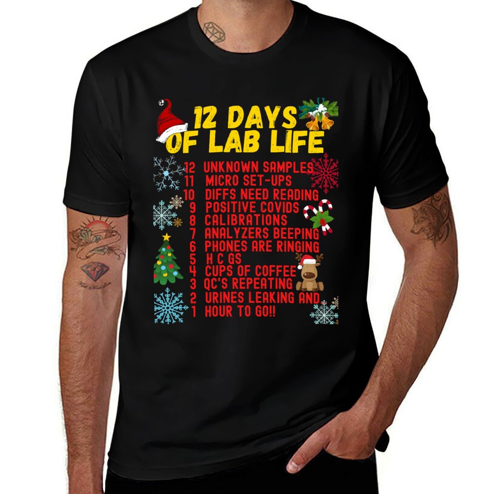 Camiseta 12 DAYS OF LAB LIFE C - Medical Lab Day avaliação e preço