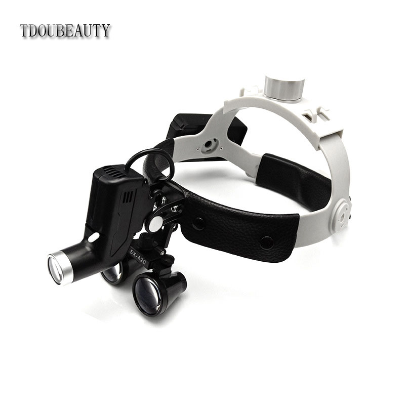 TDOUBEATUY 5W Lupa de farol mé - Led Medical Headlight avaliação e preço